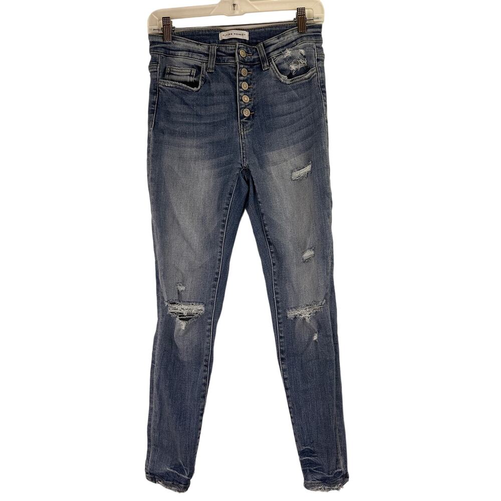 Flying Monkey Angie High Rise Vintage Crop Straight Leg Jeans Size 26